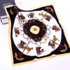 Vanner House Horse & Buggy Silk Scarf In Berry/green In Multi