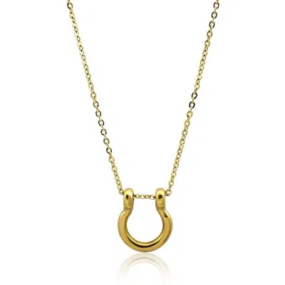 Vanner House Lucky Girl Horse Shoe Necklace In Gold