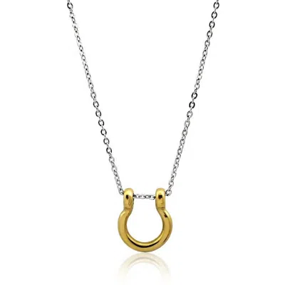 Vanner House Lucky Girl Horse Shoe Necklace In Silver