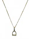 Vanner House The Sparkle Stirrup Necklace In Gold In Gold