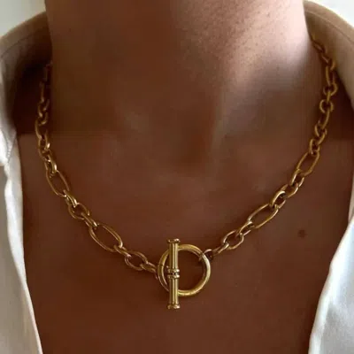 Vanner House Toggle Necklace In Gold