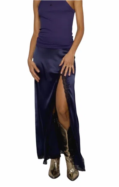 Vannina Vesperini Slit Skirt In Ocean In Blue