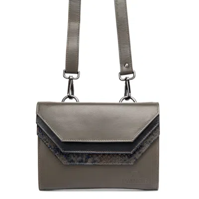 Vanoir Women's Green / Grey Crossbody/waistbag Plenty In Olive Black  & Croco In Multi