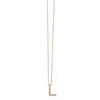 Vanrycke Abecedaire Rose Gold Letter L Necklace In Pink/rose Gold Tone/gold Tone