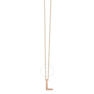 Vanrycke Abecedaire Rose Gold Letter L Necklace In Pink/rose Gold Tone/gold Tone