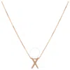 Vanrycke Abecedaire Rose Gold Letter X Necklace In Pink/rose Gold Tone/gold Tone