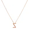 Vanrycke Abecedaire Rose Gold Letter Z Necklace In Pink/rose Gold Tone/gold Tone