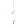 Vanrycke Ladies Abecedaire Rose Gold Letter F Necklace In Pink/rose Gold Tone/gold Tone