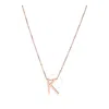 Vanrycke Ladies Abecedaire Rose Gold Letter K Necklace In Pink/rose Gold Tone/gold Tone
