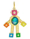 Vans 18k Yellow Gold Galaxy Heart Robot Pendant In Gold