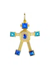 Vans 18kt Yellow Gold Van Robot Pendant Necklace In Gold