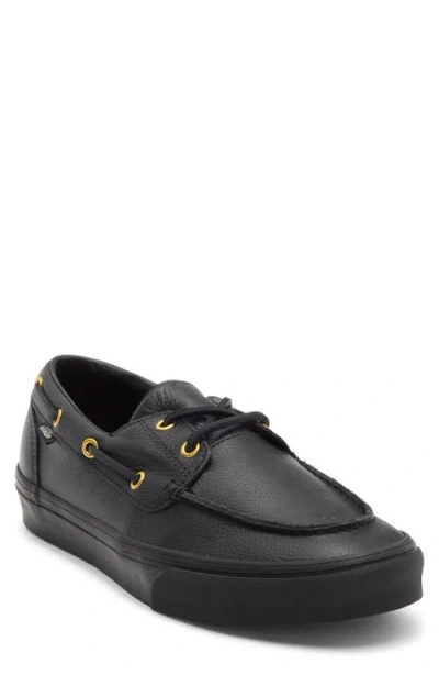 Vans 2-eyelet Boat Shoe In Black
