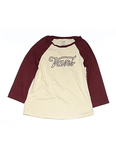 Pre-owned Vans Kids' 3/4 Sleeve T-shirt In Ivory
