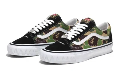 Pre-owned Vans A Bathing Ape Bape X  Lx Old Skool Tb Multi-color 1k73-191-920 Size 8.5 In Multicolor