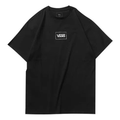 Vans Alphabet Printing Athleisure Casual Sports Short Sleeve Couple Style Black