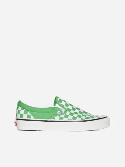 Vans Classic Slip-on 98 Dx Checked Sneakers In Green