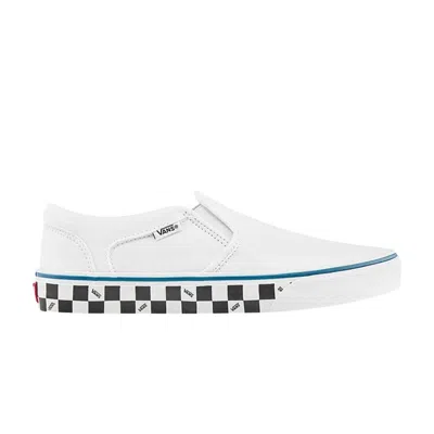 Pre-owned Vans Asher 'checker Sidewall' In White