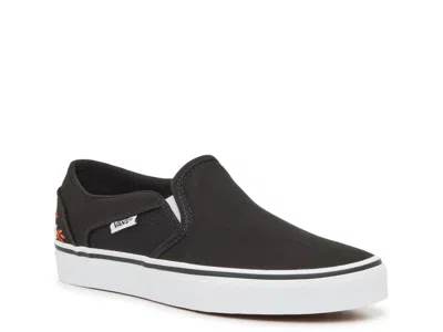 Vans Asher Slipon Sneaker In Black