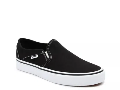 Vans Asher Slipon Sneaker In Black