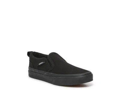 Vans Asher Slipon Sneaker Kids' In Black