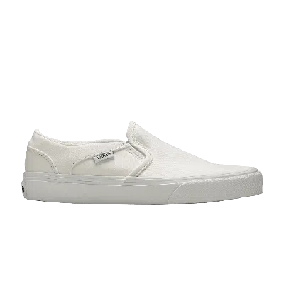 Vans Asher Slip-on Sneakers In True White Women Low-top In Animal Print