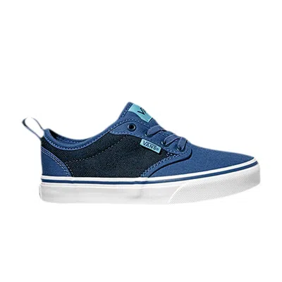Pre-owned Vans Atwood Slip-on Kids 'checkered Textile - Navy' | Blue | Kid's Size 12