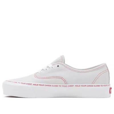 Vans Authentic 44 Dx 'white Red' In Gray