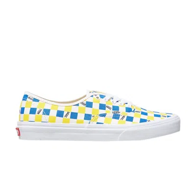 Pre-owned Vans Authentic 'bmx Checkerboard - Blue Lemon' | Yellow | Men's Size 8