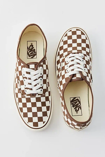 Vans Authentic Checkerboard Sneaker In Checkerboard Brown, Women's At Urban Outfitters
