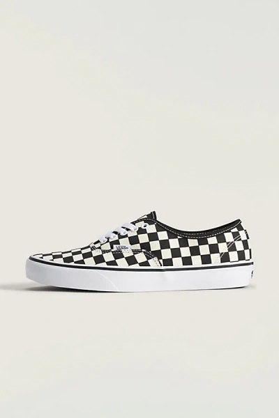 Vans Authentic Checkerboard Sneaker In Primary Check Black/white At Urban Outfitters In Multi
