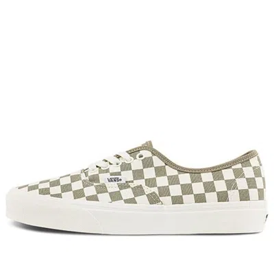 Vans Authentic Classics Checkered 'khaki Olive' In White