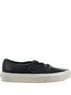 Vans Authentic Dx Square Leather Sneakers In Black