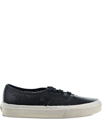 Vans Authentic Dx Square Leather Sneakers In Black