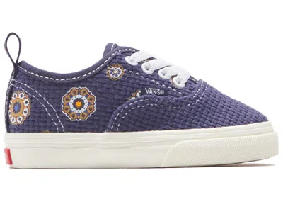 Pre-owned Vans Authentic Elastic Lace Kith For Vault Medallion Sneakers In Navy Blue Blazer/white/orange