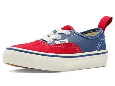 Vans Authentic Elastic Lace (little Kid) Kid's Shoes Primary Racing Red : 11.5 Little Kid M, Canvas In Multi