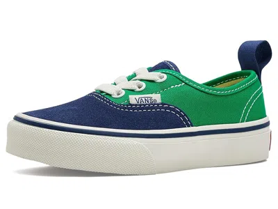 Vans Authentic Elastic Lace (little Kid) Kid's Shoes Primary True Navy : 11 Little Kid M, Canvas In Multi