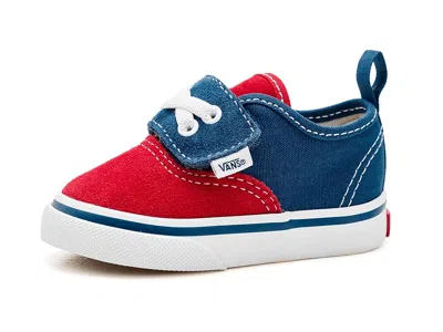 Vans Authentic Elastic V (infant/toddler) Kid's Shoes Primary Racing Red : 10 Toddler M, Canvas