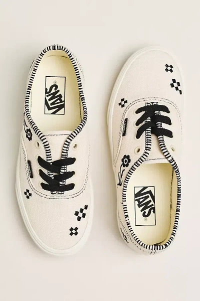 Vans Authentic Embroidered Sneakers In White