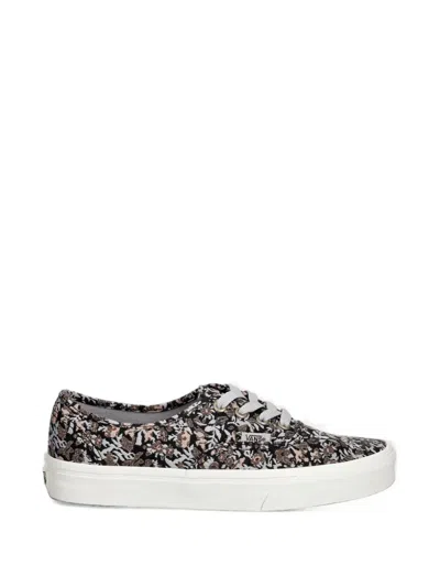 Vans Authentic Floral-print Sneakers In Black