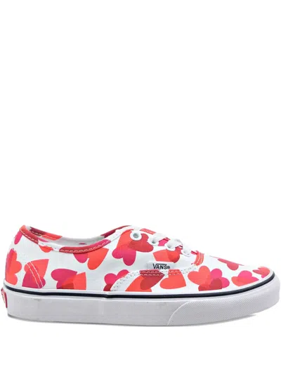 Vans Authentic Heart-print Sneakers In Red