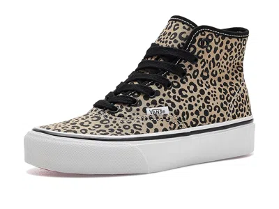 Vans Authentic Hi 2.0 (big Kid) Kid's Shoes Leopard Pop Incense/pink Velvet: 4 Big Kid M In Animal Print