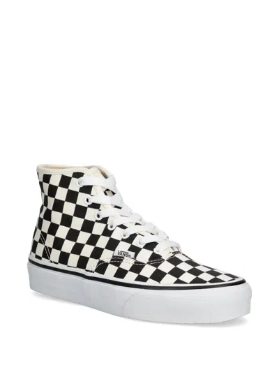Vans Kids' Authentic Hi 2.0 Check-pattern Sneakers In Black