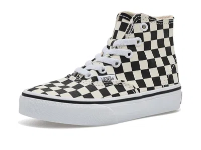 Vans Authentic Hi 2.0 Zip (little Kid) Kid's Shoes Checkerboard Black/true White: 13.5 Little Kid M
