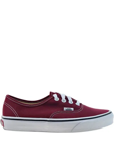 Vans Authentic Logo-patch Sneakers In Red