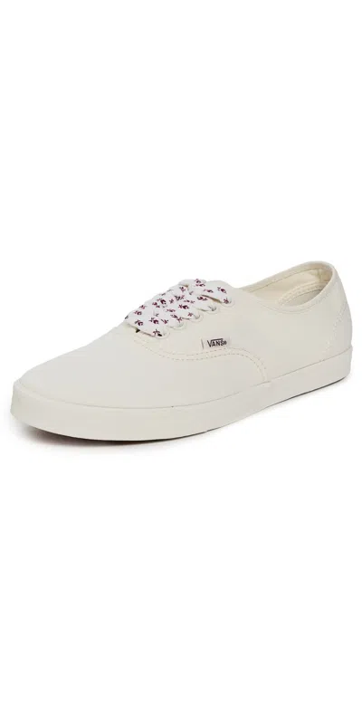 VANS AUTHENTIC LOWPRO SNEAKERS FLORAL LACES EGRET