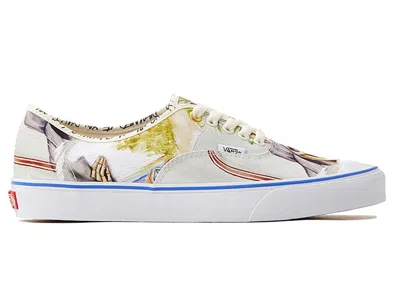 Pre-owned Vans Authentic Otw Gallery N. Kostechko All Over Print Sneakers In White/blue/yellow