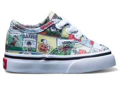 Pre-owned Vans Authentic Peanuts Comic Sneakers In Black/true White