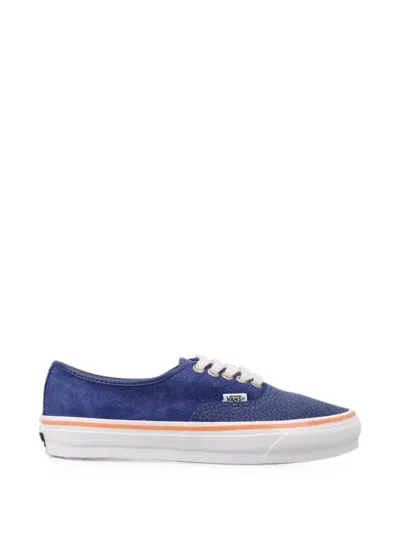 Vans Authentic Pebble-effect Sneakers In Blue