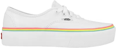 Pre-owned Vans Authentic Platform 2.0 Rainbow Foxing (women's) Sneakers In White