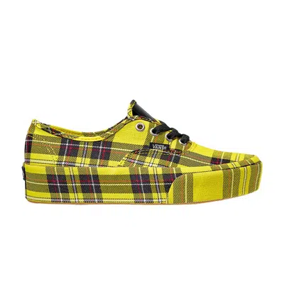 Pre-owned Vans Authentic Platform 'patent Plaid - Lemon Chrome' | Yellow | Men's Size 5.5